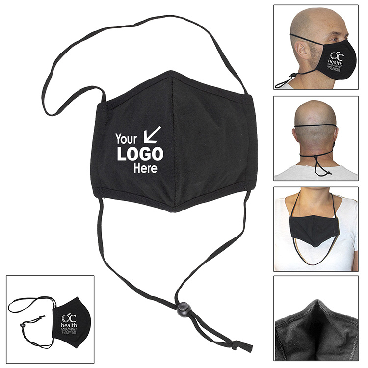 Ear Free Over The Head 3-Ply Face Mask With Nose Wire